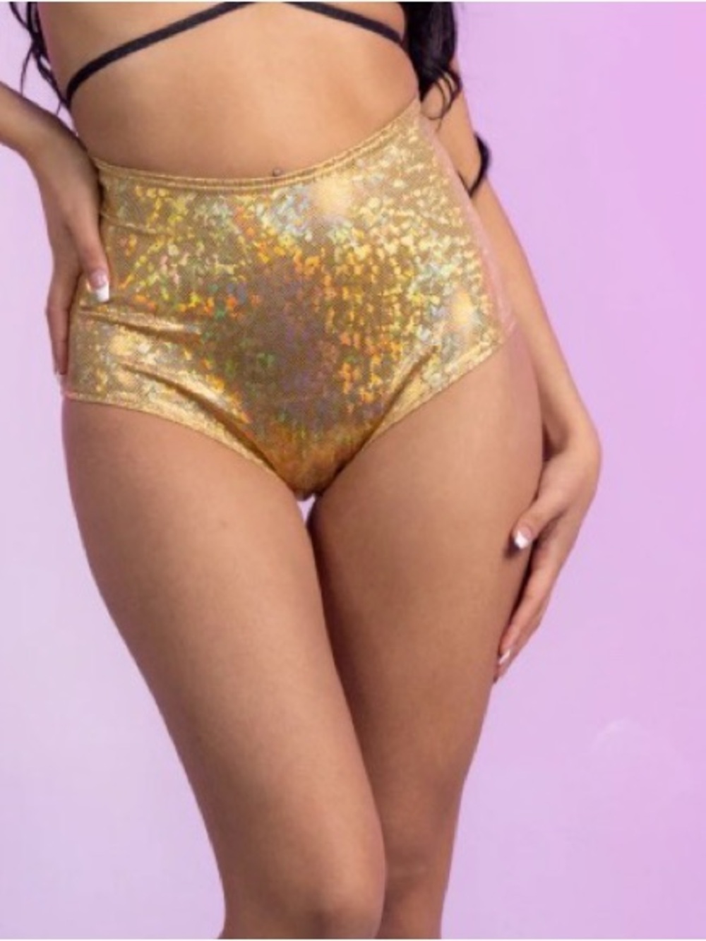 J.Valentine Gold Shatter High Waist Bottoms Size S/M